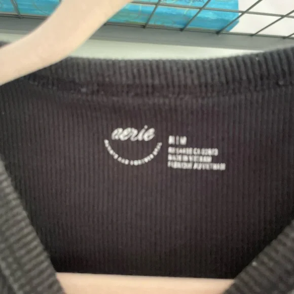 High Neck Aerie Ribbed Crop Tank - Picture 7 of 7